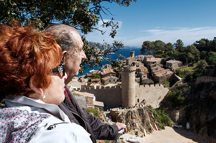Tossa de Mar (Girona) is one of the most popular destinations for senior travelers