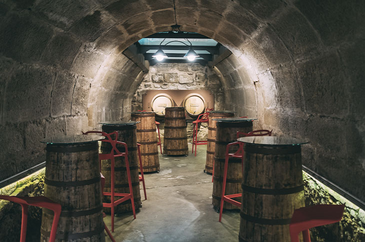 : Upon request, some of the best Riojan wines can be sampled in the underground cellar of Hotel Teatrisso