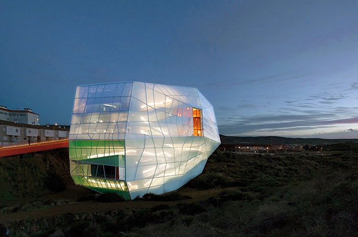 Exterior view of the cutting-edge Plasencia Conference Center