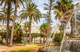 View of the Plaza de España in Melilla with the City Hall in the background