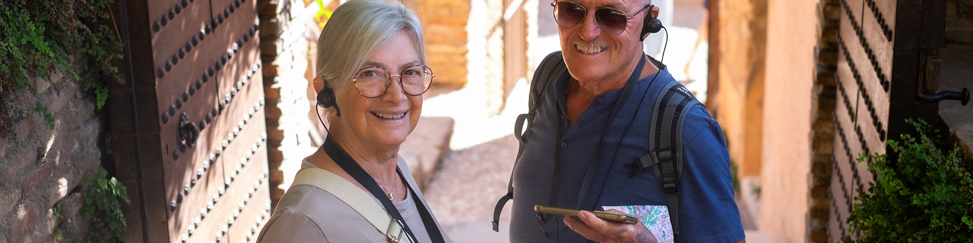 Spain is one of the top destinations for over 65s. In the photo, an older couple visiting Granada