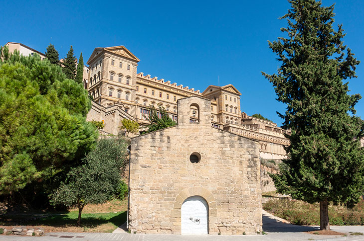 Romanesque chapel of Sant Marc with the Baroque Sanctuary of Saint Ignatius in Manresa, where travelers complete the Ignatian Way