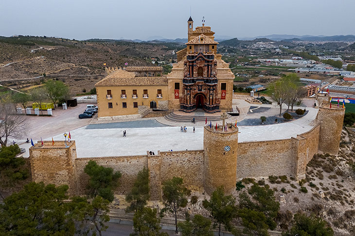 Aerial view of the Caravaca de la Cruz Templar Castle