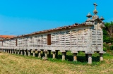 The hórreos are a distinctive form of rural architecture in Galicia and a characteristic feature of the landscape. Pictured: the hórreo of Carnota in A Coruña The hórreos are a distinctive form of rural architecture in Galicia and a characteristic feature of the landscape. Pictured: the hórreo of Carnota in A Coruña