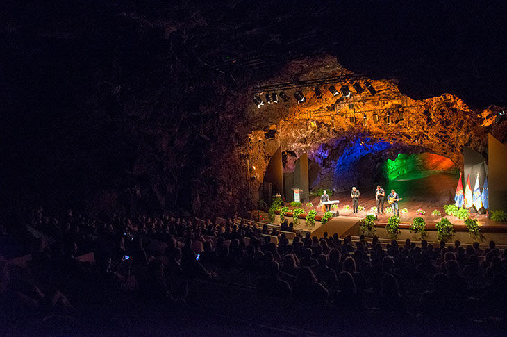 Pictured: the Jameos del Agua auditorium, with capacity for 500 people Pictured: the Jameos del Agua auditorium, with capacity for 500 people