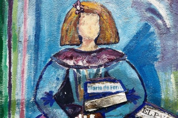 Unos de los murales del movimiento As Meninas de Canido en Ferrol