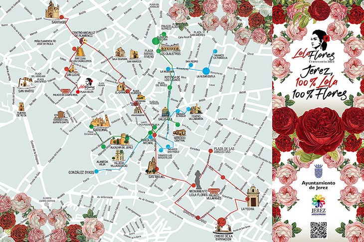 La ruta Lola Flores presenta tres itinerarios para visitar aquellos lugares que retienen momentos o recuerdos de Lola, entornos que moldearon el espíritu de una mujer que fue embajadora de Jerez en todo el mundo La ruta Lola Flores presenta tres itinerarios para visitar aquellos lugares que retienen momentos o recuerdos de Lola, entornos que moldearon el espíritu de una mujer que fue embajadora de Jerez en todo el mundo