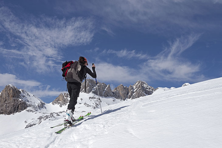 Cross-country skiing around the Picos de Europa is one of the most technical and demanding sports