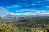 Panoramic view of the cliff formations of Els Motllats in the Prades Mountains Natural Park (Catalonia, Spain) Panoramic view of the cliff formations of Els Motllats in the Prades Mountains Natural Park (Catalonia, Spain)