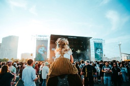 Atmosphere of a concert at the Primavera Sound in Barcelona
