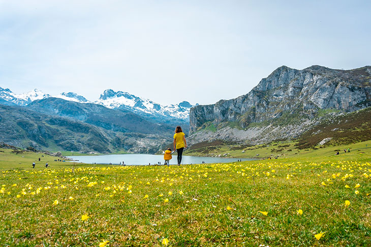 Lake Ercina in Covadonga (Picos de Europa National Park) is one of the most popular spots in Asturias