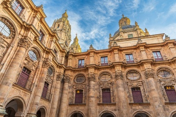 Image of the famous cloister of the Pontifical University of Salamanca