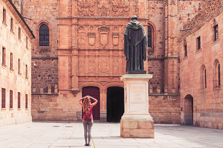 The University of Salamanca is the oldest in Spain and the Spanish-speaking world, and the fourth oldest in Europe The University of Salamanca is the oldest in Spain and the Spanish-speaking world, and the fourth oldest in Europe