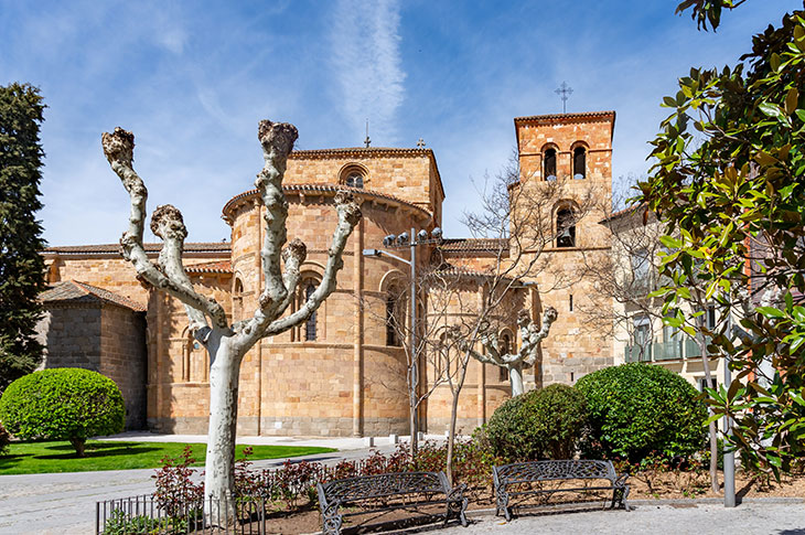 Romanesque apse and bell tower of the Church of Saint Peter