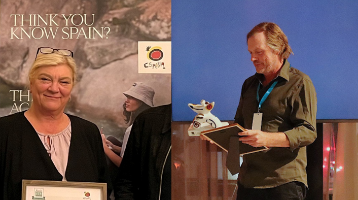 Västra: Susanne Ytterskog winner of the second edition for “Life in the Countryside” (Connoisseur). Höger: Jonas Henningsson, winner of the first edition for “Along the Wild Coast – Hiking in the Costa Brava” (Vagabond). Västra: Susanne Ytterskog winner of the second edition for “Life in the Countryside” (Connoisseur). Höger: Jonas Henningsson, winner of the first edition for “Along the Wild Coast – Hiking in the Costa Brava” (Vagabond).