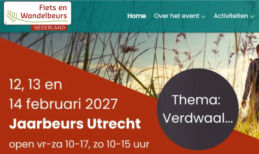 Sitio web de la feria Fiets en Wandelbeurs 2027