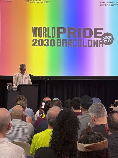 Público en la presentación de la candidatura de Barcelona