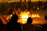 Fogueiras na Noite de São João em A Coruña, Galiza Fogueiras na Noite de São João em A Coruña, Galiza