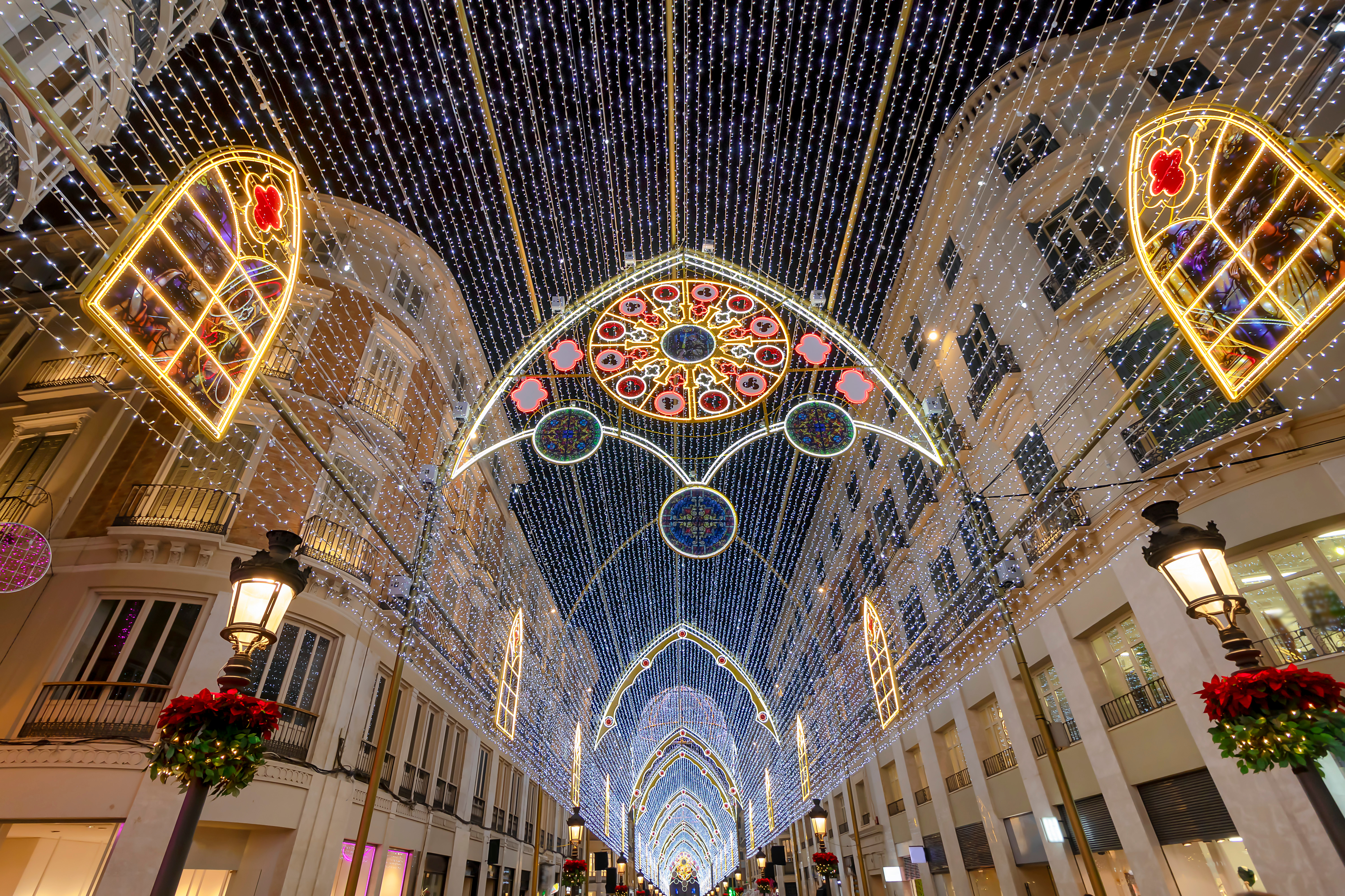 Calle Larios é o epicentro das luzes de Natal na cidade de Málaga © Shutterstock