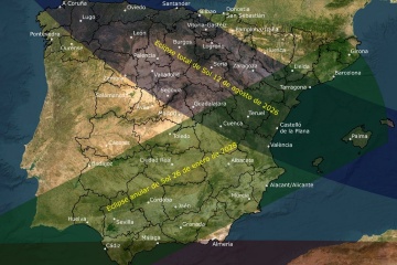 O mapa interativo do Instituto Geográfico Nacional (IGN) permite consultar a visibilidade, duração e condições de observação de eclipses em 8.000 municípios da Espanha © Instituto Geográfico Nacional