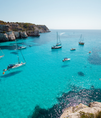 Macarella Cove (Cala Macarella). Minorca Island. Macarella Cove (Cala Macarella). Minorca Island.