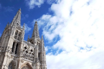 Vista da Catedral de Santa María de Burgos, Espanha