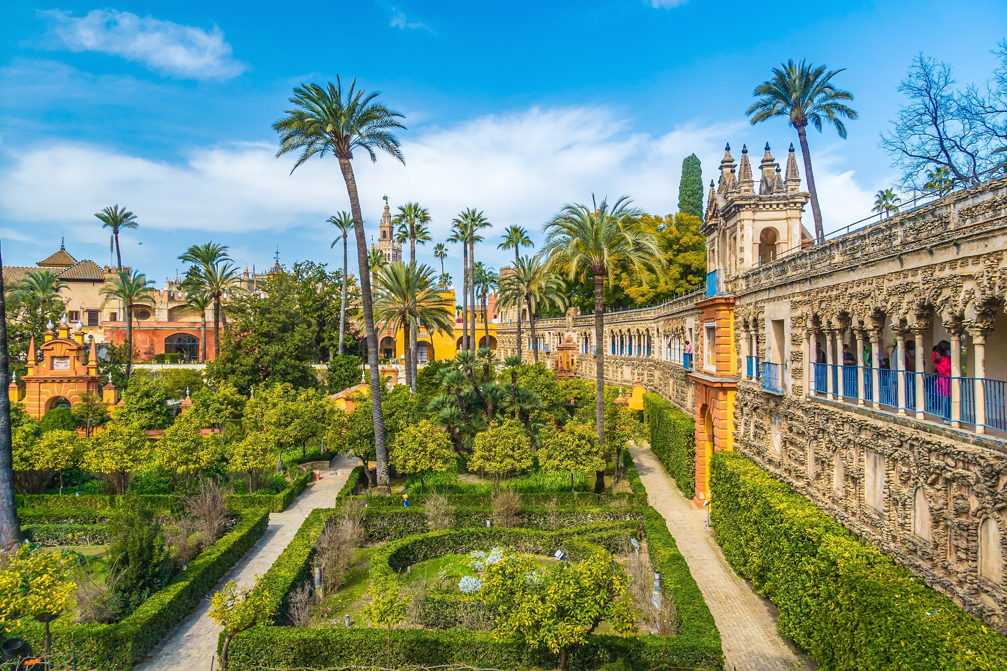 Die Gärten des Real Alcázar von Sevilla