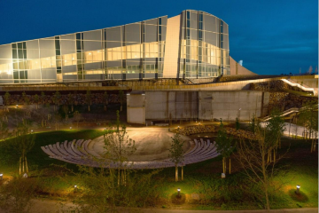 Der Xardín do Teatro, einer der spektakulärsten Bereiche der Cidade da Cultura (Stadt der Kultur) in Santiago de Compostela