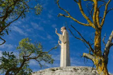 Die „Christus auf der Anhöhe“- Statue in der Stadt Palencia.