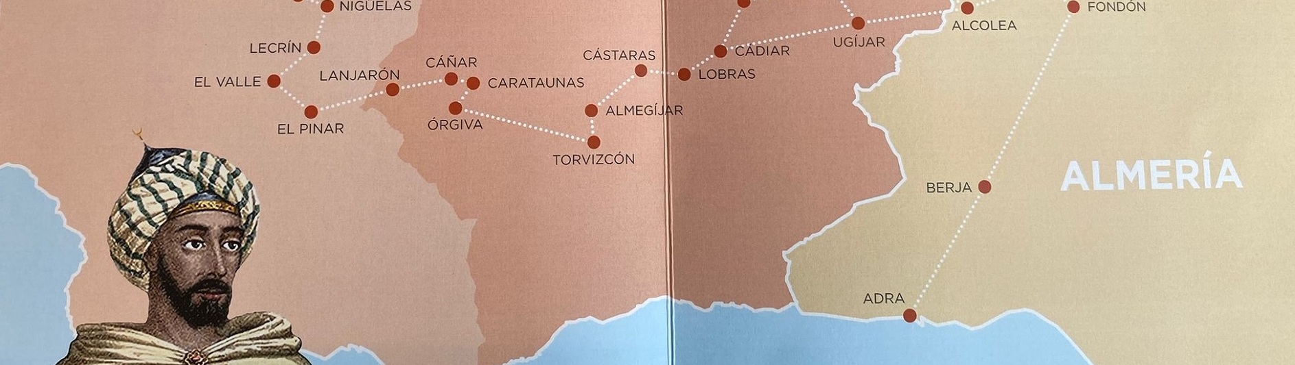 Gesamtplan der Boabdil-Route mit der Route der Gemeinden, die diese neue Initiative zwischen Granada und Almeria durchqueren wird