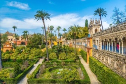 Die Gärten des Real Alcázar von Sevilla Die Gärten des Real Alcázar von Sevilla