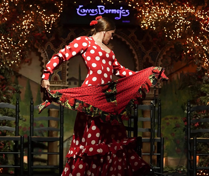 Im Tablao Torres Bermejas treten Flamenco-Künstler der Spitzenklasse auf – ein unvergessliches Live-Erlebnis aus Gesang und Tanz, ganz ohne Mikrofon. Im Tablao Torres Bermejas treten Flamenco-Künstler der Spitzenklasse auf – ein unvergessliches Live-Erlebnis aus Gesang und Tanz, ganz ohne Mikrofon.