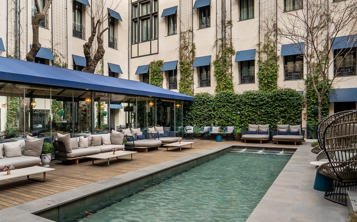 Aussenpool auf der Terrasse des Hotels CoolRooms Palacio de Atocha (Madrid)